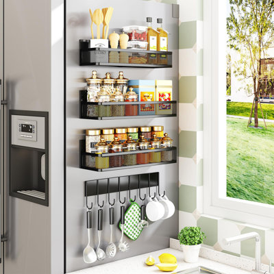 Wall Mounted Required Spice Rack with Adjustable Racks