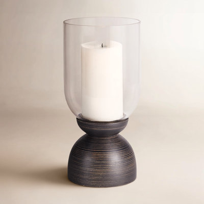 Solid Wood Hurricane Candle Holder