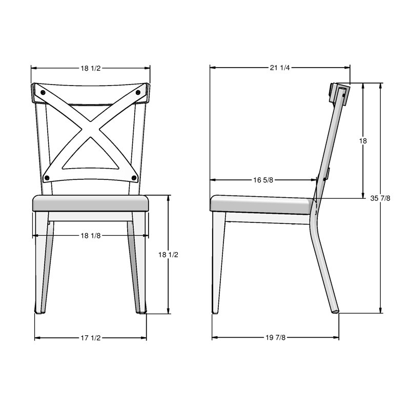 Chaise d'appoint rembourrée en métal Esmund, Charbon noir / gris