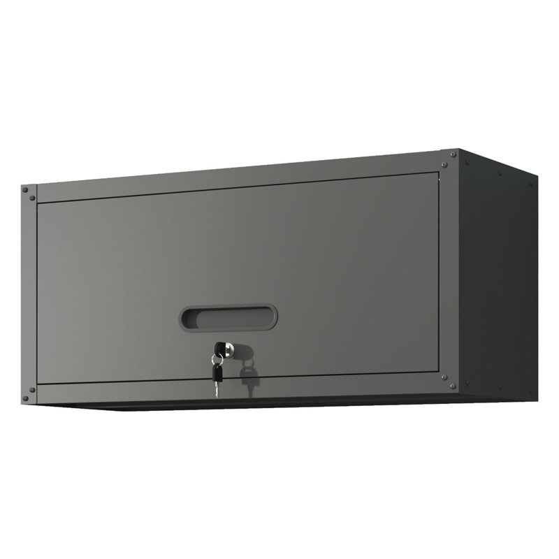 Heavy Duty Metal Wall Mounted Tool Storage Cabinet, Wall Cabinet for Garage Workshop, Black