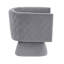 Chaise pivotante rembourrée de mousse haute - velours gris, base en bois massif avec support à mouvement à 360 degrés-695108343