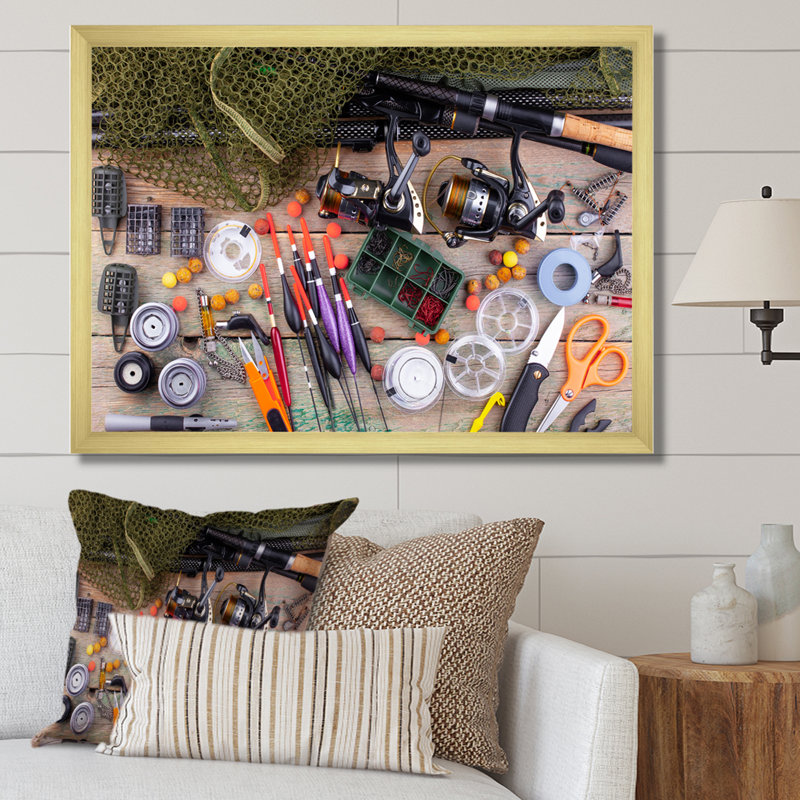 Équipement de finition II sur toile, Cadre doré simple, H 30 po x l 40 po x P 1,5 po