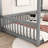 Canopy Frame Floor Bed With Fence, Guardrails-1149976056-1149976060