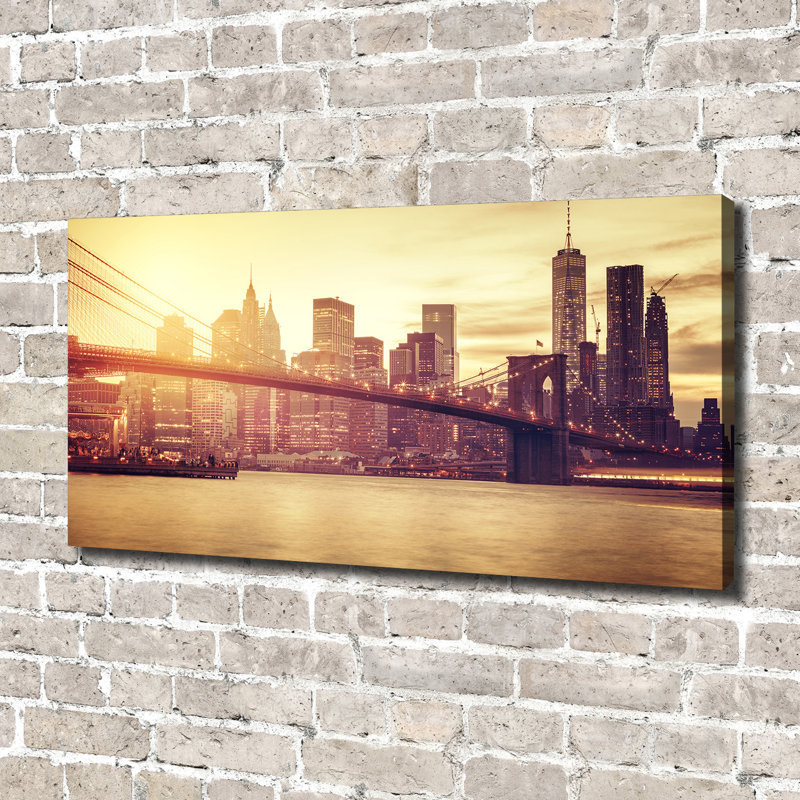 Manhattan New York - Wrapped Canvas Print