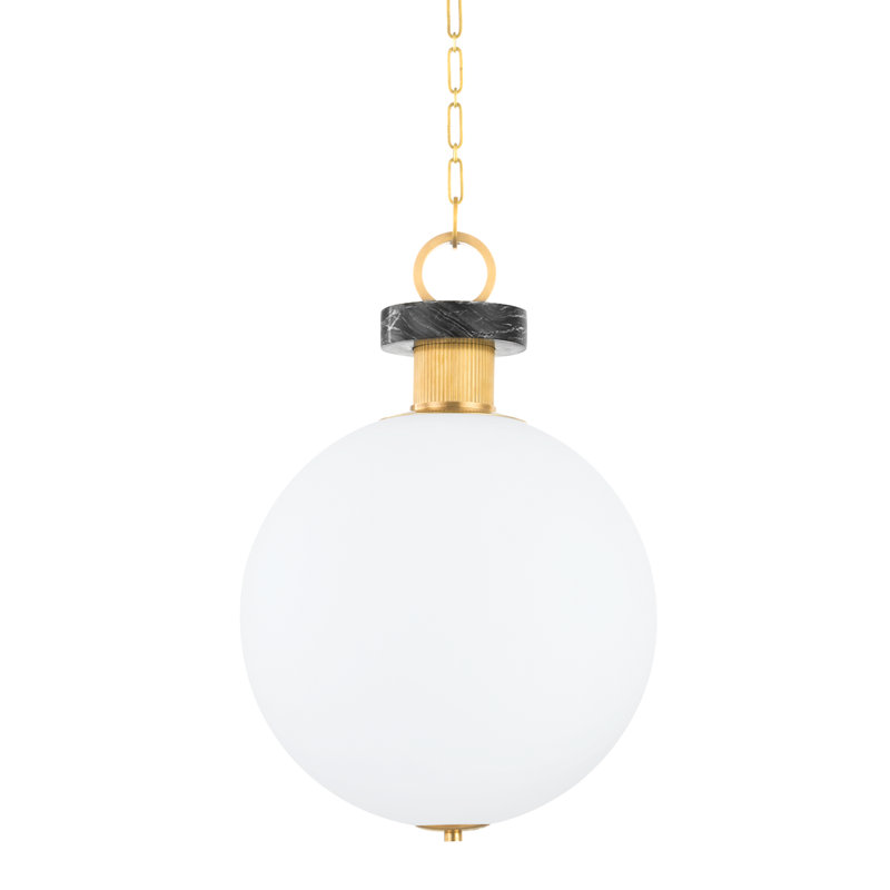 Luminaire suspendu 1 lumière Haru, Laiton rétro