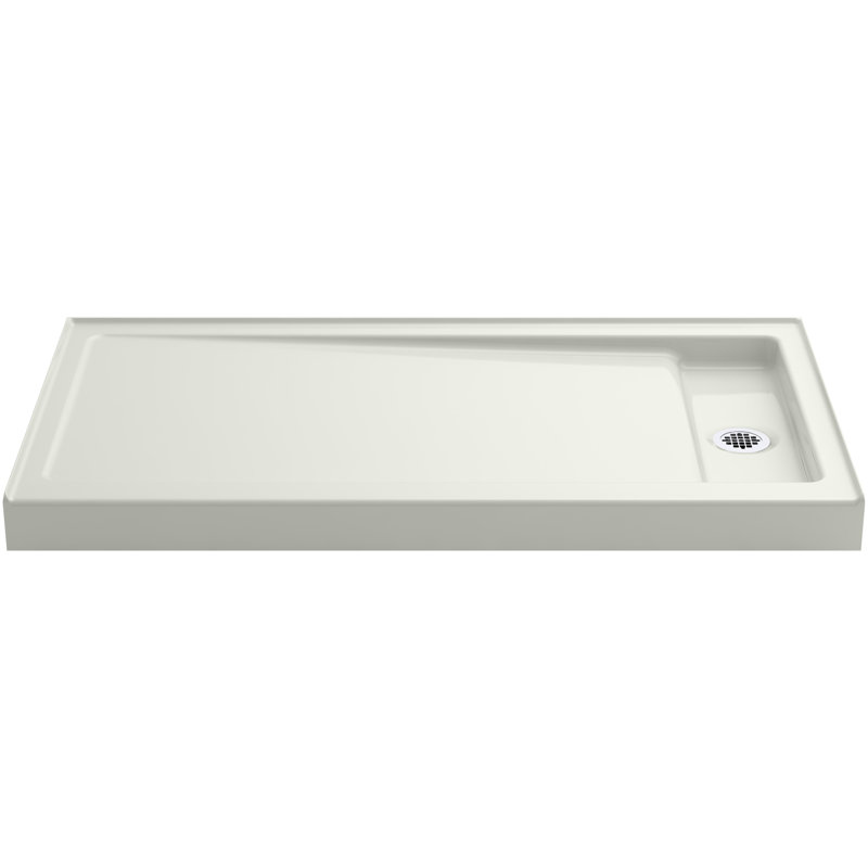 Bellwether Single Threshold Shower Base, White, Right