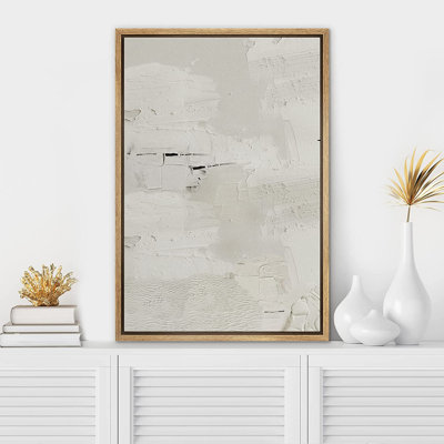 " White Grunge Paint Stroke Collage Abstract Shapes " Painting Print