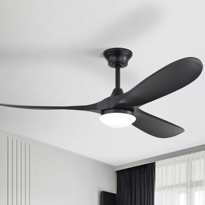  Nicola 60" Modern Style 3-blade Ceiling Fan Light With Remote Control, Supports Mobile Phone Connection And Voice Function