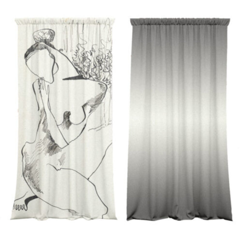 Blackout Curtain Panel Pair, 148 W x 200 D cm