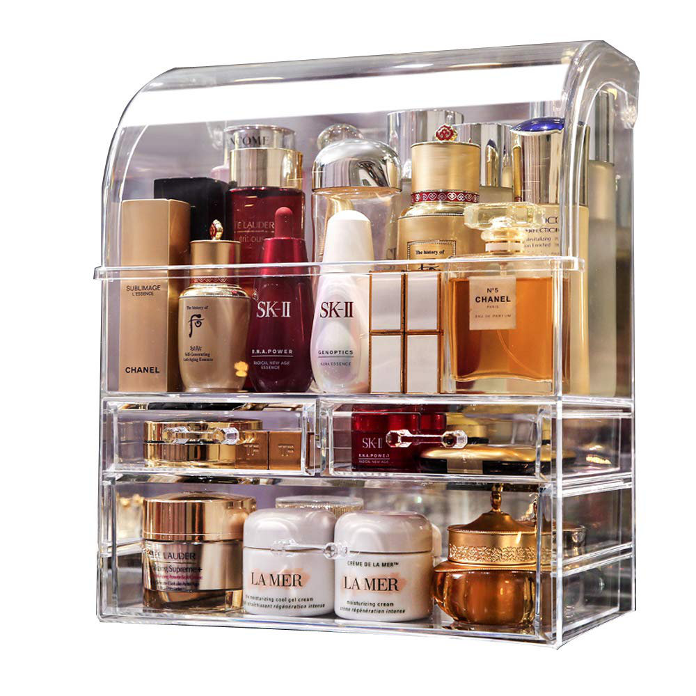 Acrylic Cosmetic Makeup Organizer & Jewelry Storage Set - Large Rebrilliant