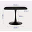 Table de salle à manger 42,1 "Mid-Century pour 4 à 6 personnes avec plateau rond en MDF, table de salle à manger à piédestal, table basse de loisirs-1179178364