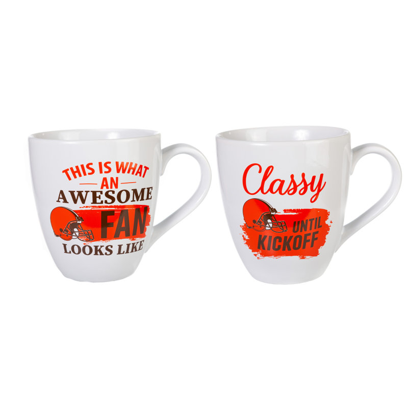 Ensemble de 2 tasses à café NFL, Cleveland Browns