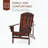 Outsunny Wooden Adirondack Chair with Cup Holder-171084729