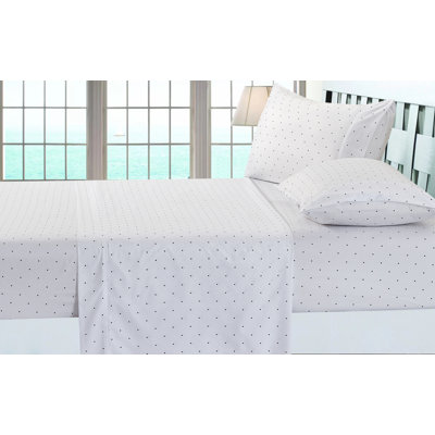 Ensemble de draps en microfibre à pois