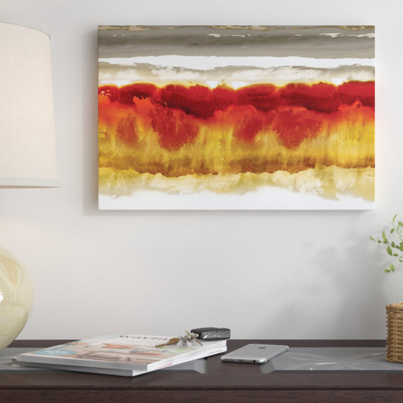 « wholeheartedly », reproduction d’art sur toile tendue, H 18 po x l 26 po x P 1,5 po, Toile avec cadre noir, Pas de tapis