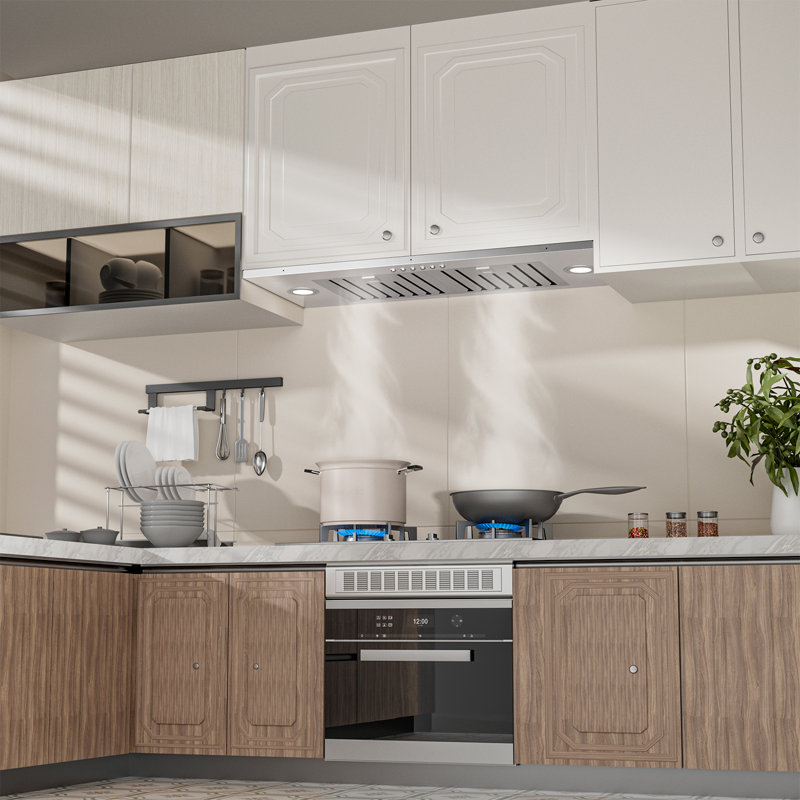 30-Inch 900 CFM Convertible Insert Range Hood with 4-Speed Button Control,Low Noise,Lights in Stainless Steel