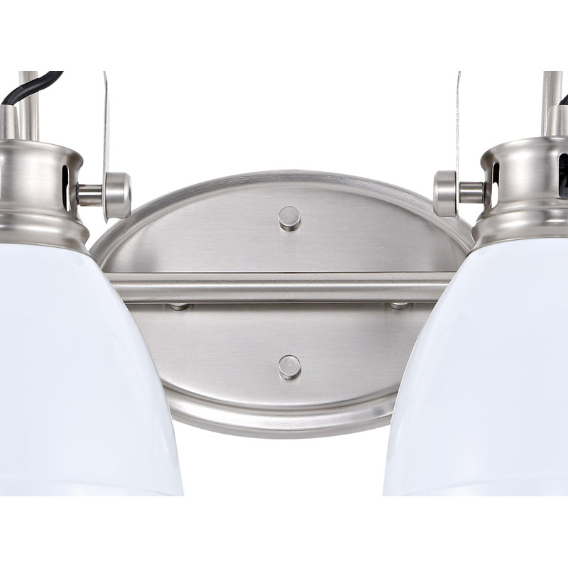  Éclairage pour meuble-lavabo Lejuan, Blanc, Nickel, 2