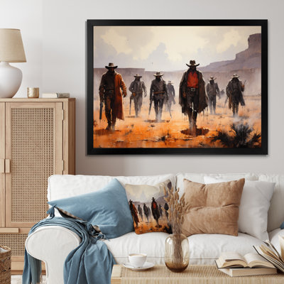 «Western Frontier Vigilantes Cowboys I», art mural sur toile Western