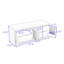 Banc de rangement avec coussin, tablettes réglables et portes en rotin tissé-312129026