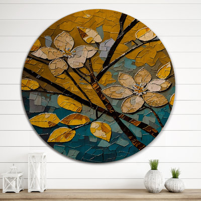 Fleurs lumineuses lumineuses minimalistes IV - Bouquet de fleurs, art mural en bois - Bois de pin naturel