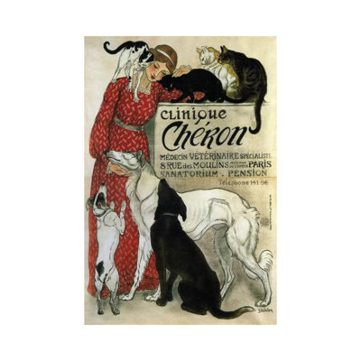 Clinique Cheron Advertising Vintage Poster - Wrapped Canvas Print