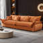Canapé en velours 3 places avec rangement - Canapé de style voile moderne avec dossier amovible, sièges profonds et coussins décoratifs, compartiment de rangement peu encombrant pour le salon-614641516