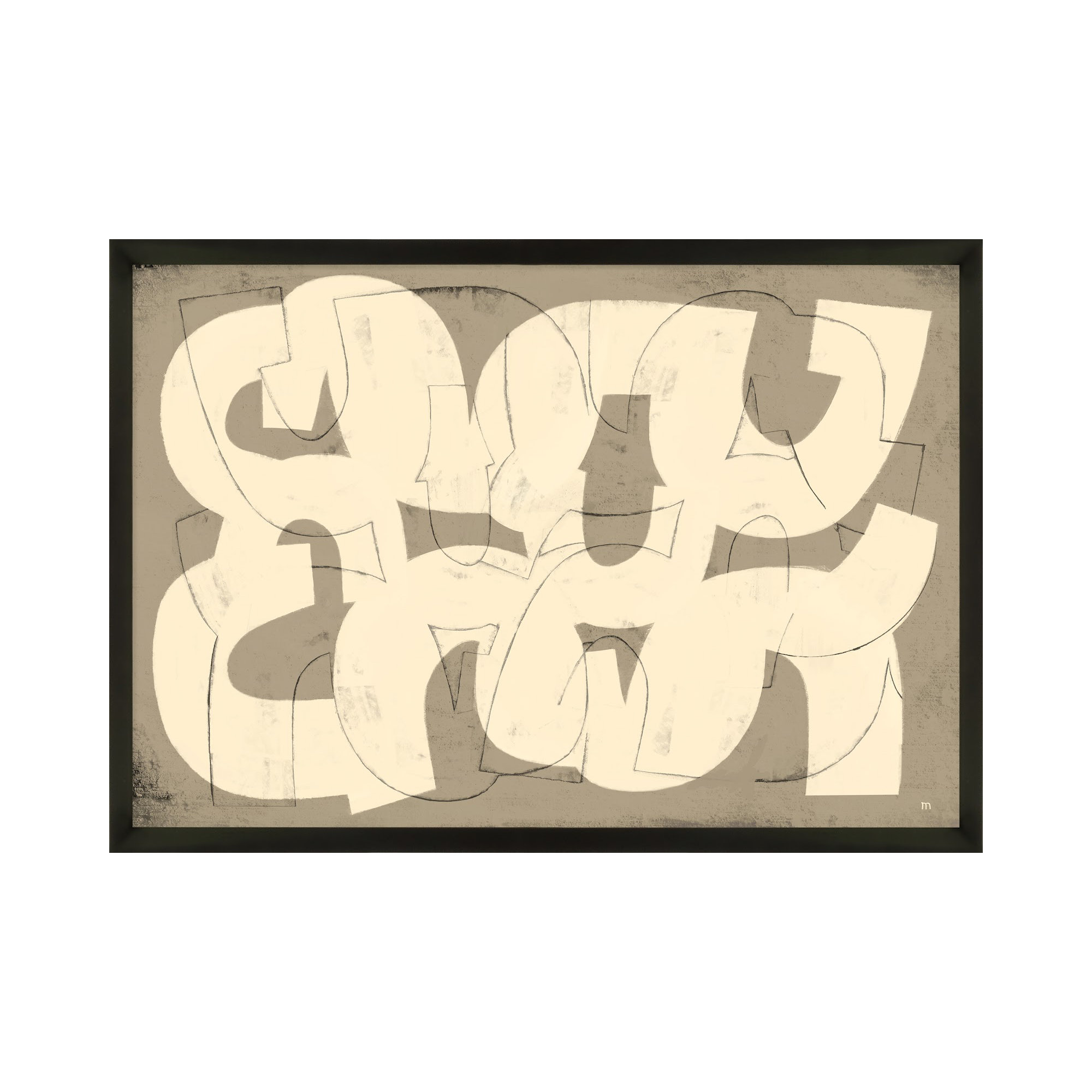 Drawing By StudioM by StudioM, 26.5" H x 38" W x 1.25" D, Black Framed Paper