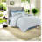 Premium Cotton Bedding Set, Blue Floral Pattern, Shabby Chic Style
