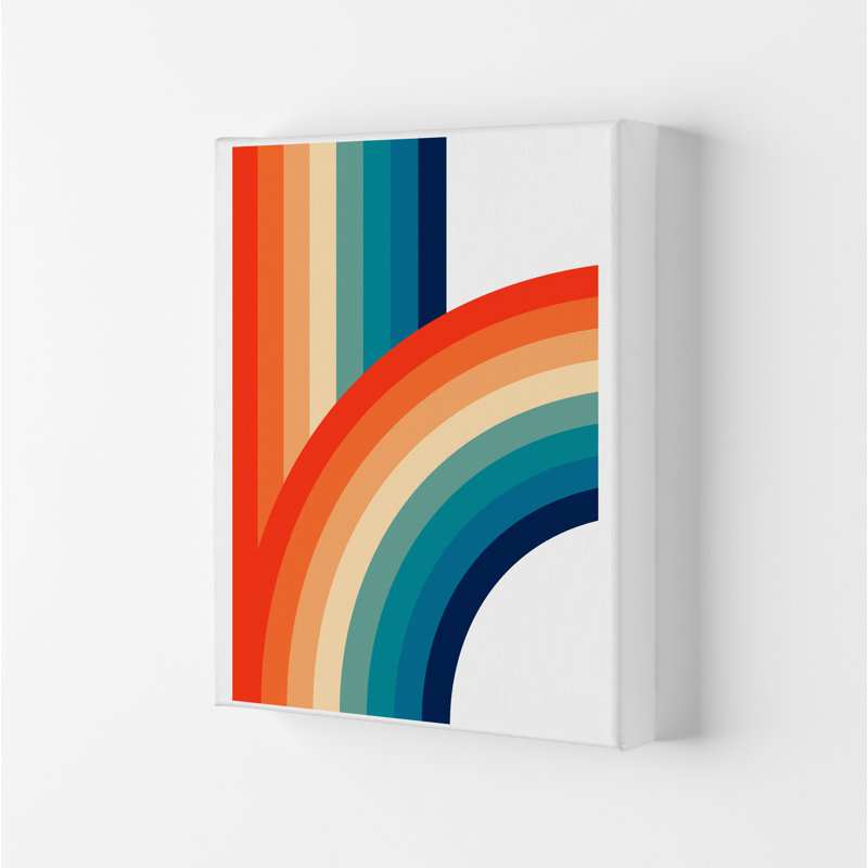 Rainbow Curve One Original - Print, 42cm H x 30cm W x 1cm D, No Frame