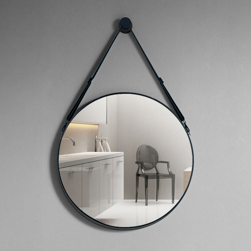 Harietta Metal Flat Wall Mirror, 60cm x 60cm