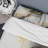 Abstract Geode Marble White And Gold II - Modern Duvet Cover Set - Microfiber Polyester-490357334