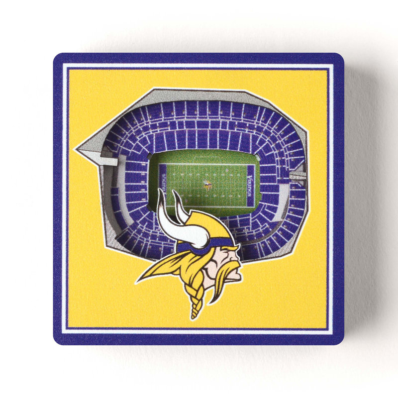 YouTheFan NFL 3D StadiumView Magnets, NFL Minnesota Vikings