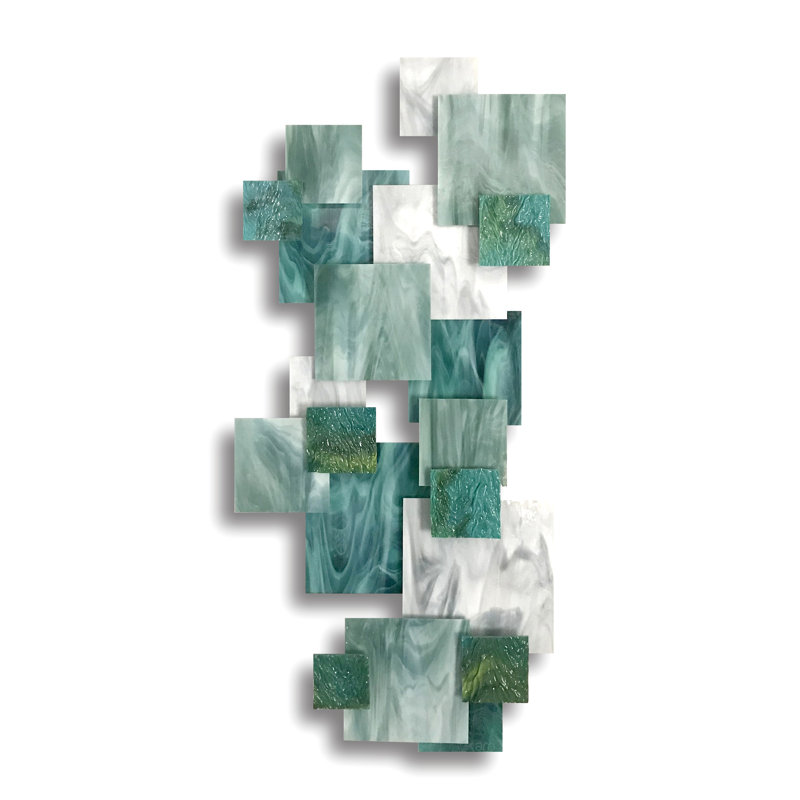 Coral Handmade Modern Abstract Wall Decor on Glass