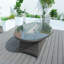 Carshalt Oval Aluminum Propane Smokeless Fire Pit Table