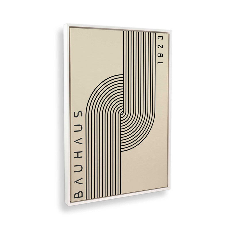 Reproduction d'art sur toile 1923 Bauhaus, H 30,75 po x l 20,75 po x P 1,75 po, Cadre flottant blanc opaque