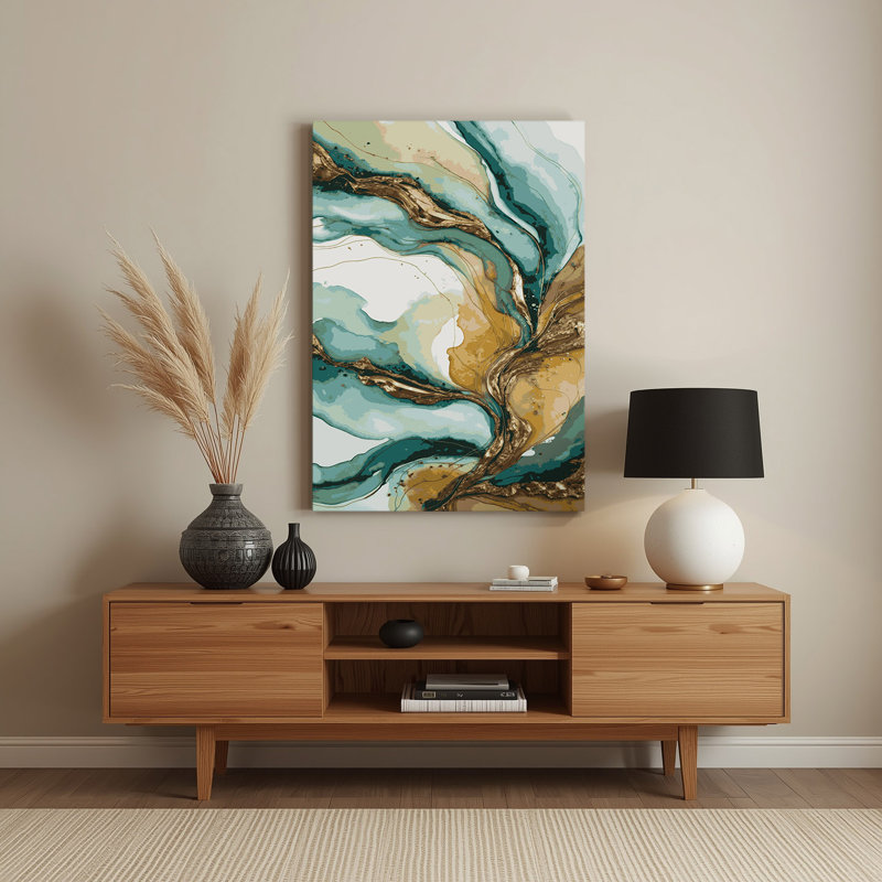 Aquarelle abstraite 79, art mural en métal brun, H 30 po x l 20 po