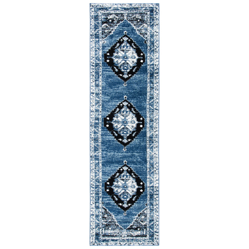 Tapis rétro performance Sud-Ouest Hamadan, Tapis de couloir 2 pi 3 po x 8 pi