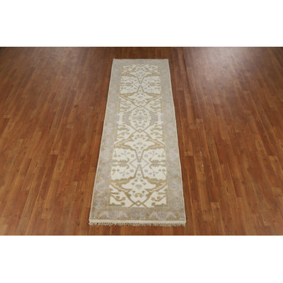 Wool Oushak Indian Runner Rug 3x8