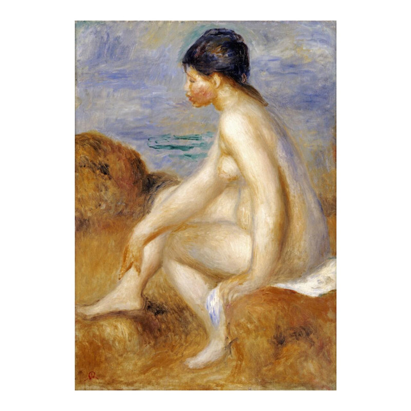 «Bather» par Pierre-Auguste Renoir - Estampe numérique, H 20 po x l 16 po