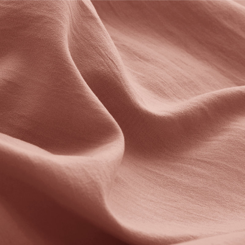 Bedsure Microfiber Duvet Cover Full Size - Prewashed Cotton-Like Extra Soft Bedding Set (Set of 3), Pink Clay