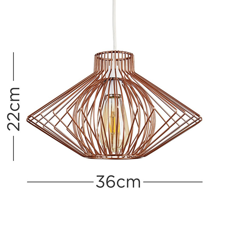 Sinat 22cm H Metal Novelty Pendant Shade ( Spider ) in Copper
