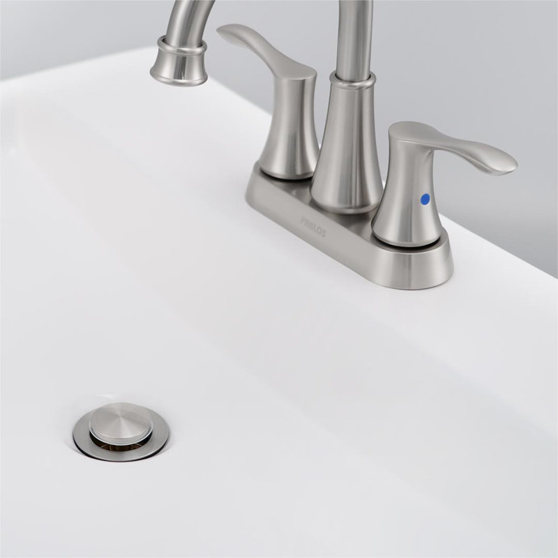 Pop-up Bathroom Sink Drain Without Overflow, Brushed Nickel