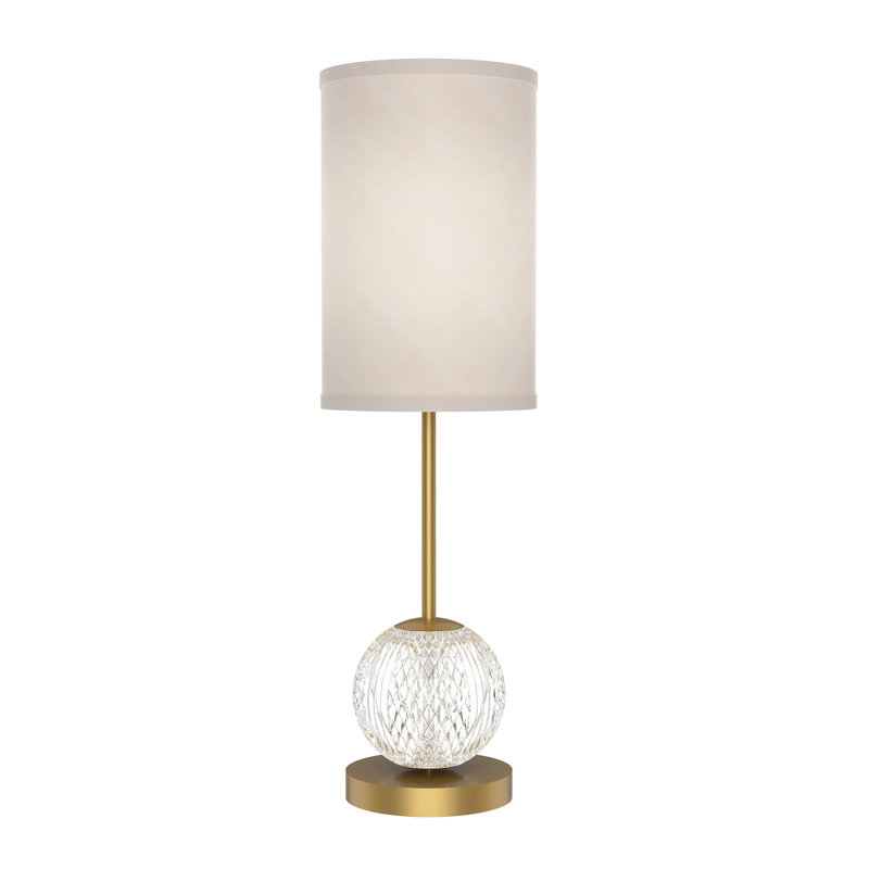 Marni LED Table Lamp, Natural Brass/Clear