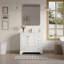 Meuble-lavabo moderne en bois massif l 36 po x H 34,1 po, lavabo en céramique Cupc et poignées en aluminium doré, charnières à fermeture en douceur DTC-1106151767