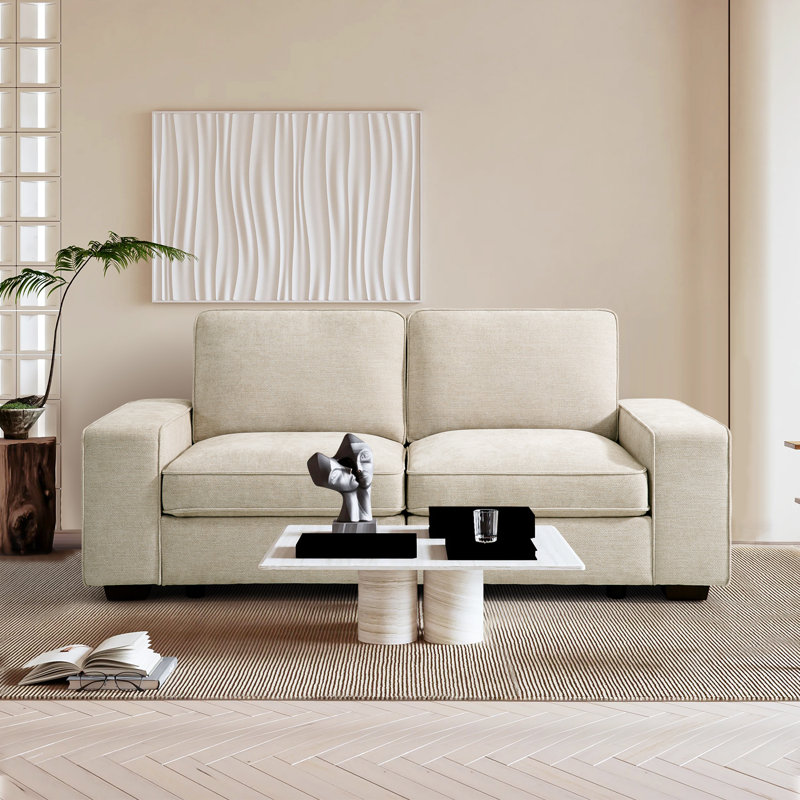Modern Modular Sofa Oversized Couches 2/3/4 Seat Chenille Fabric With Usb/type-c Port, Seat Storage And Side Pocket, 2