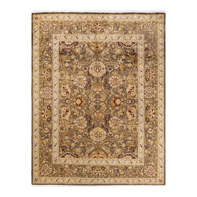 Tapis unique en laine noué à la main 7 pi 9 po x 9 pi 10 po Hayner