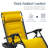  Oversized Padded Zero Gravity Chair, Folding Outdoor Patio Recliner W/ Side Tray - Yellow-1252328613