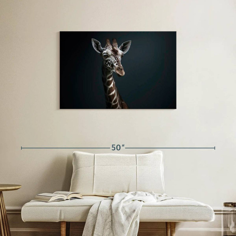 Brampt Giraffe Pondering, 24" H x 36" W