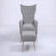 Chaise d'appoint rembourrée avec coussins capitonnés et repose-pieds-191800145