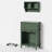 Multi-Functional End Table-Green